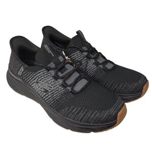 Sketchers Slip-Ins Edgeride Raygo Mens 10.5 Black Memory Foam Comfort Shoes NWT